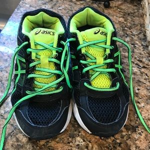 ASICS boys black & green boys sneakers